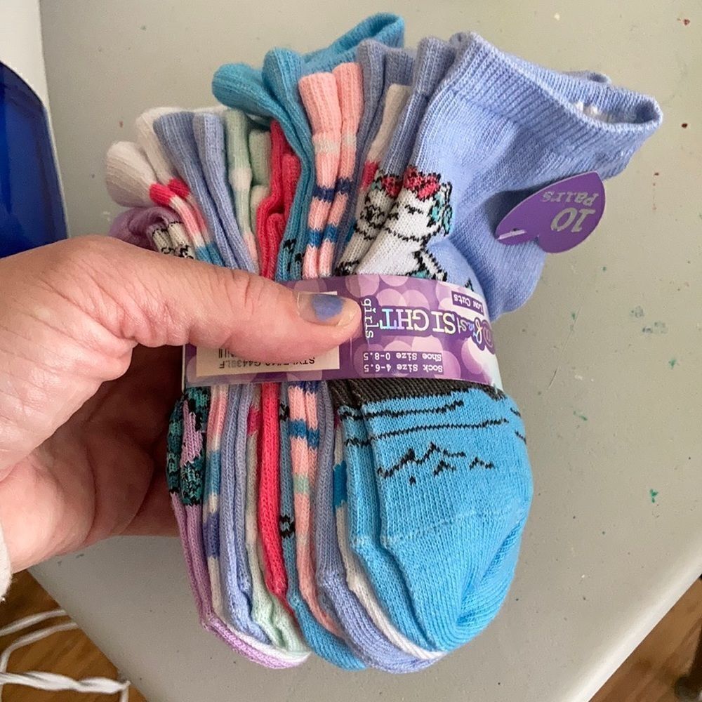 Love @ First Sight Girls Socks 10 pairs